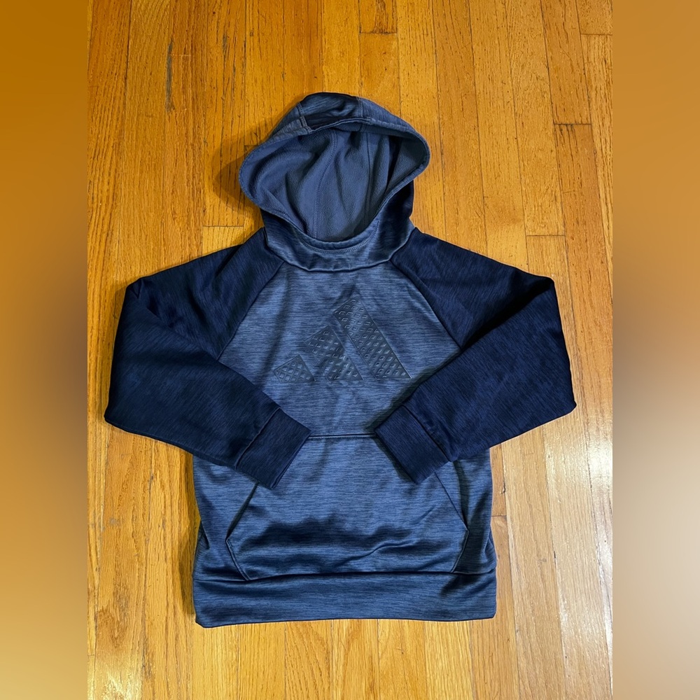 Adidas Hoodie Blue Hoodie Sweatshirt Sweater Size Youth Small 8 Logo